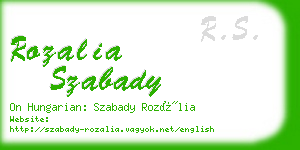 rozalia szabady business card